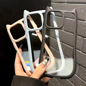 Ốp lưng tai mèo dễ thương Sang trọng trong suốt cho iPhone 17 Air 16 15 14 13 12 11 Pro max