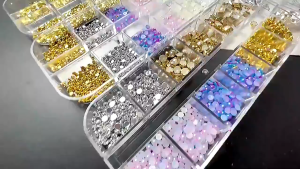 12 Grids/Box 3D Nail Art Crystal Strass Decorations Mixed DIY Hollow Sequins Accessories Nail Art Decoration