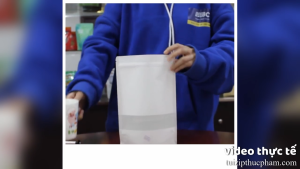 100 Túi zip trắng cửa sổ MIS Túi zipper giấy kraft trắng loại 1 đựng thực phẩm nhiều kích thước