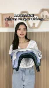 Ninabobo BR144 Atasan Baju Tank Top Crop Bra Sport Garis Kotak Kotak BH Push Up Tanpa Kawat Fashion Korean