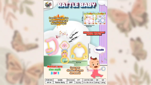 Mainan Kerincingan Bayi isi 3 Pcs Ratle Bayi - Shake Rattle Baby