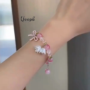 Gelang Kristal Daisy Flowers Model Simple Elegan Ala Korean Style Untuk Wanita Terbaru Kekinian