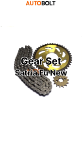 Gear Set Satria FU 150 New 2013 Paket Drive Chain Kit Depan Belakang Gir Gigi 14T 43T Rante Rantai 428H 120L 14 T 43 428 H 120 L