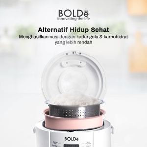 BOLDe Smart Digital Less Sugar Rice Cooker 1 L - Cover Transparant - Magic Com Low Carbo Garansi Resmi