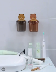 MO97 Rak tempat penyimpanan sikat gigi anti air karakter teddy