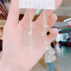 Bông tai dây rút hạt mắt mèo xuân hè xinh xắn - đeo bông ON273 bong tai bông tai nữ đi tiệc hoa tai nữ hàn quốc bông tai nữ cá tính ngầu rẻ phụ kiện trang sức bông tai nữ ngầu BSTKD - [NaLa Shop]
