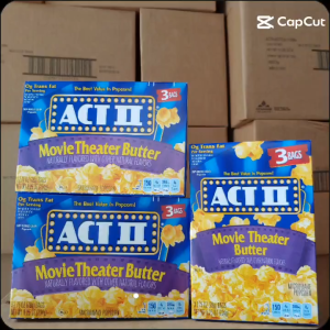 Bắp nổ lò vi sóng ACT II - Movie theater butter 3 gói 78g/ hộp 234g - Popcorn