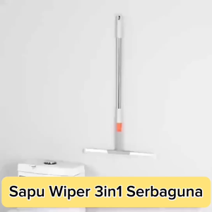 Sapu Wiper 3in1 - Alat Pembersih Lantai Kamar Mandi Toilet Dinding WC Kaca Keramik Serbaguna