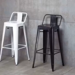 Metal Bar Stool High Chair with back  Dining Cafe Restaurant Outdoor high metal bar stool 金属高脚凳