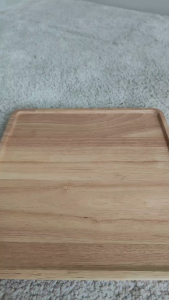 CS028 ถาดไม้สี่เหลี่ยม ไม้ยางพารา ถาดเสิร์ฟ 30x30 cm / Rubberwood square serving tray