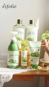 [พร้อมส่ง]Esfolio ALOE VERA SOOTHING ESSENCE LOTION (เอสเซ้นส์บำรุงผิวหน้า สูตรอโลเวร่า) 400 ml.