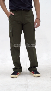Cargo Long Pants Beryl Olive Cargo Series Army Celana Panjang Pria Celana Army