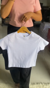 ATASA CROP TEE TOP DEWASA KAOS POLOS LENGAN PENDEK TERBARU BAHAN CATTON 24S