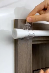 Curtain Rod Shelf Bracket / Nail-Free Adjustable Holders / Self Adhesive Wall Hooks