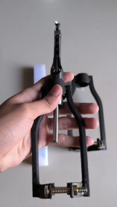 Dudukan Mesin Bor Bobok Kayu Adaptor Wood Mortising Attachment Lengkap Dengan Mata Bor 10 mm