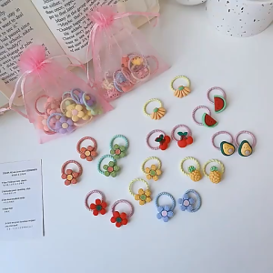 Karet Rambut Anak isi 10pcs Ikat Rambut Korea Kunciran Rambut Anak Korea Style