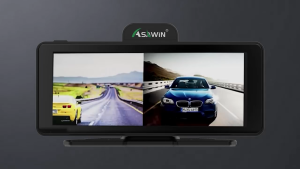 CarPlay 4K Dash Cam Asawin CP68 WIFI Bluetooth Wireless Apple Carplay & Android Auto with Front 4k 1080P Backup Camera  night vision  24-hour parking monitoring