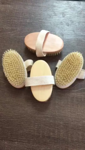 Dry Skin Body Soft natural bristle SPA Brush Wooden Bath Shower Bristle Brush SPA Body Brush without Handle