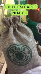 Túi Thơm Cà Phê Rang Mộc Nguyên Chất Thơm Phòng Treo Xe Ô Tô Tủ Quần Áo Trang Trí Nhà Cửa GUCAFE - 50g