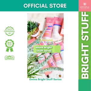 EMINA Bright Stuff Series Face Wash Acne Micellar Water Serum Toner Moisturizing Cream Scrub Powder