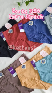Cd Sorex 1259 | Celana Dalam Wanita 12 Pcs Murah Grosir | Celana Dalam Wanita Sorex | Motif Garis Plisket Premium