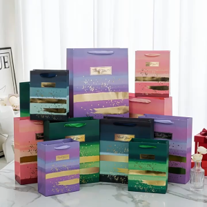Túi Quà Tặng Mạ Nổi Pha Màu Đầy Màu Sắc Túi Giấy Cứng Cao Cấp Kích Thước To Lớn