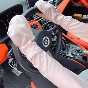 Sunscreen Gloves Ice Silk Arm Sleeve Summer UV Protection Driving Cover Fingers Loose Gloves Arm Cooling Sleeves Men Woman Sport Outdoor Handsocks