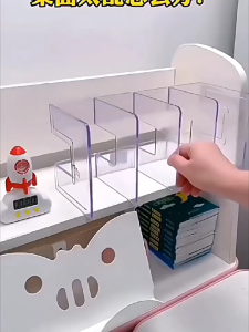 ฟรีสติ๊กเกอร์ ที่คั่นหนังสือ ที่วางหนังสือ ที่กั้นหนังสือ วางหนังสือขนาด A4 ได้ ชั้นวางหนังสือ พลาสติก