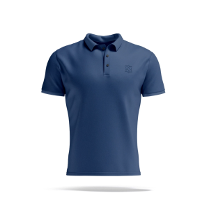 KREST Baju Kaos Kerah Biru SteelBlue Polo Shirt Premium