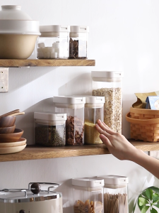 Kitchen Plus Airtight Food Containers Storage Moisture Proof Set with Lock Lids for Cereal Coffee Sugar KP662