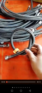 BATHKITCHZ 1.2/1.5/1.8M SUS 304 Flexible Spring Hose Pipe Shower Hose Extra Strong High Pressure Bidet Sprayer Hose Pipe