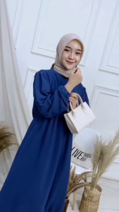 Gamis Crinkle Airflow premium Terbaru 2024 Motif Polos Busui Friendly