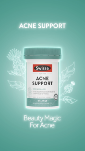 Swisse Acne Support ผิวใสขึ้น EXP01/2027
