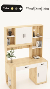 FREESHIP HCM - Bàn Học Bàn Làm Việc Liền Kệ Gỗ MDF Tatana BH023 – có thiết kế theo yêu cầu