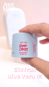 JUST MISS Deep Clean Pembersih Wajah 20gr Cleansing Balm Face Cleanser Moisturizer Ekstrak Aloe Vera | FUFUMISE