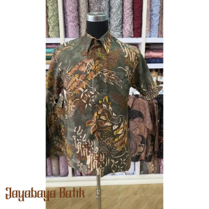Jayabaya Batik JAYASTU Kemeja Katun DOBBY FURING Lengan Pendek