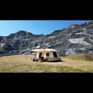 รุ่นล่าสุดปี 2024เต็นท์นอนครอบครัว เต็นท์แคมป์ปิ้ง ขนาดใหญ่ 8-12 คน 2 ห้องนอน 1 ห้องนั่งเล่น กันแดด tents outdoor hiking