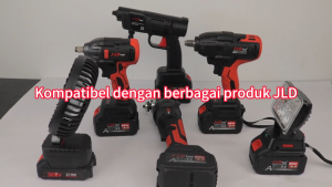 JLD Baterai Lithum 188VF/128VF/88VF/36VF LXT Makita Untuk Impact Wrench Bor tangan tanpa kabel 4.0Ah Mesin bor baterai Cordless bor Impact baterai