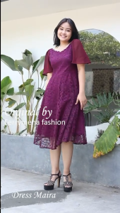 Dress Brokat Terbaru 2024 Mewah Kekinian & Mix Ceruty Payet