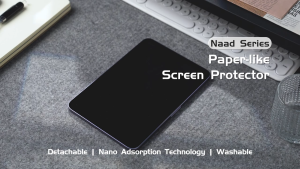 Naad Series Detachable Paper Like Writing/Drawing Protector for Apple iPad Air 11 13 Pro 2024 - Responsive Adsorption Easy Installation Texture Washable Reusable Anti Air Bubbles Strong