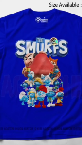 Baju Kaos Atasan Anak Laki - Laki Agatchi Motif Monster Smurf V2
