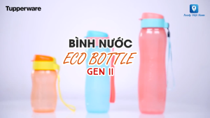 Bình nước Tupperware Eco Bottle Gen II 750ml - Bảo hành trọn đời - Nhựa nguyên sinh PP số 5 an toàn sức khoẻ