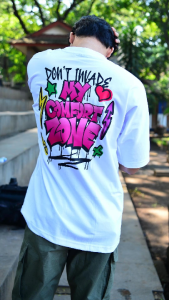 SMR APPAREL- Kaos over sizekaos over size keren Dont INVADE MY COMFORT ZONE Cotton Combed 24s