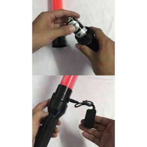 กระบองไฟกระพริบ 3 จังหวะ มีทั้งชาร์จไฟและใส่ถ่าน แท่งกระบองไฟจราจร กระบองไฟจราจร กระบองไฟโบกฉุกเฉิน