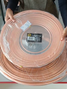 ท่อทองแดงแบบม้วน ขนาด 3/4 แบบหนา 0.68 มม. ยาว 15 เมตร