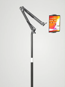 Height Adjustable Floor Tablet Stand with Foldable Arm Phone Holder Support for 4-13 iPhone iPad pro 12.9 & Bed Mount - Lazada