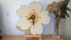 RC - 195 Jam Dinding Ukir HOME Sweet Home BUNGA MATAHARI Hiasan dingding Ruang tamu/ kamar tidur