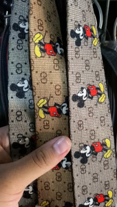 Tali Webbing / Bisban Motif Mickey Mouse 38 cm (per 3 Meter)