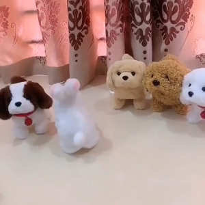 Indah Listrik Simulasi Boneka Teddy/Labrador/Rambut Emas Anjing Gemetar Mainan Simulasi Listrik Boneka Binatang Hadiah