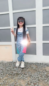 Overall Cargo Candy Jeans Anak Usia 3-8 Tahun